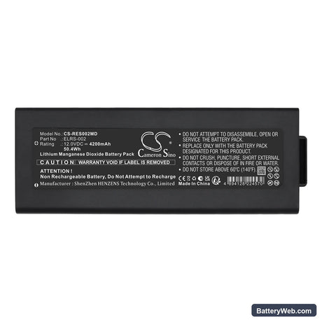 Progetti Rescue Sam Defibrillator Replacement Battery, 12V, 4200mAh, Li-MnO2 5
