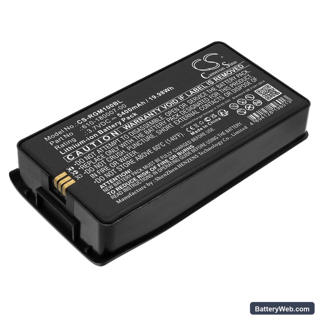 RGIS RM-1 Replacement Battery, 3.7V, 5400mAh, Li-ion 1
