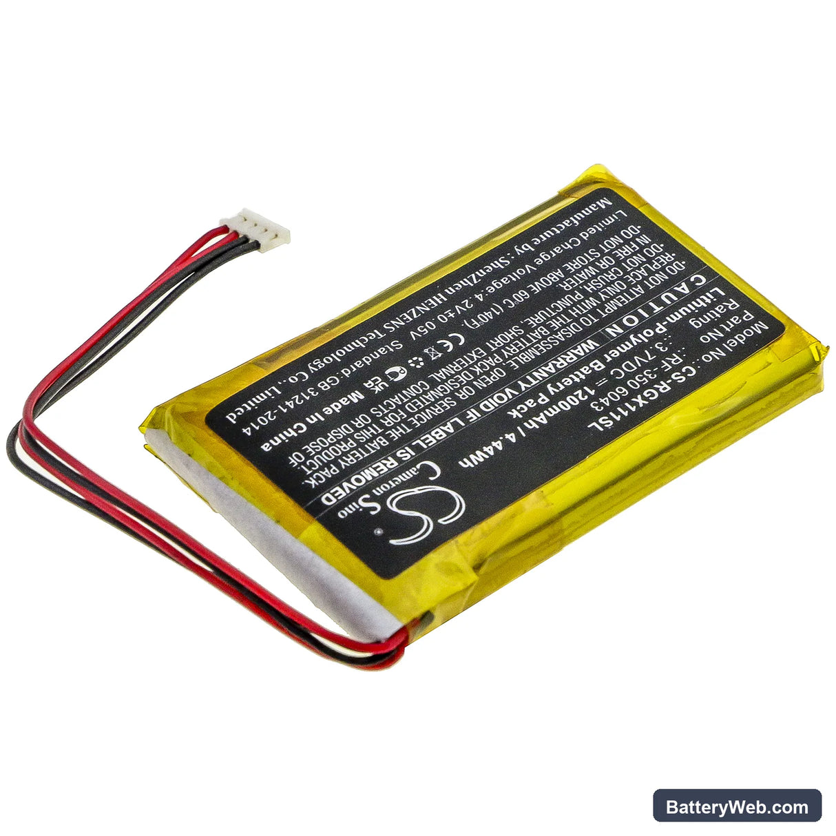 Renkforce GX-111 Replacement Battery, 3.7V, 1200mAh, Li-Polymer 2