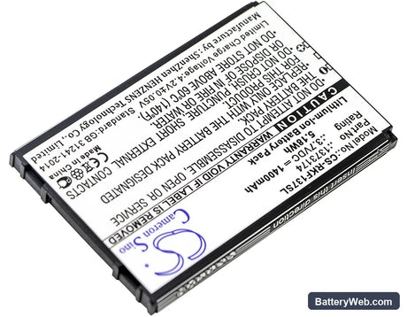 Renkforce 1373174 Replacement Battery, 3.7V, 1400mAh, Li-ion 2