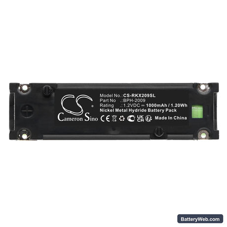 RKI 49-1609RK Replacement Battery, 1.2V, 1000mAh, Ni-MH 5