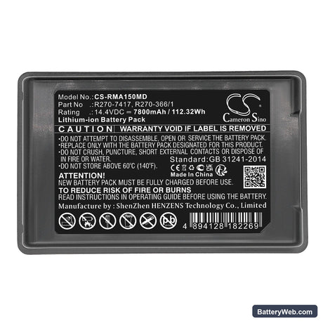 ResMed Astral 150 Ventilator Ultralife Replacement Battery, 14.4V, 7800mAh, Li-ion 5