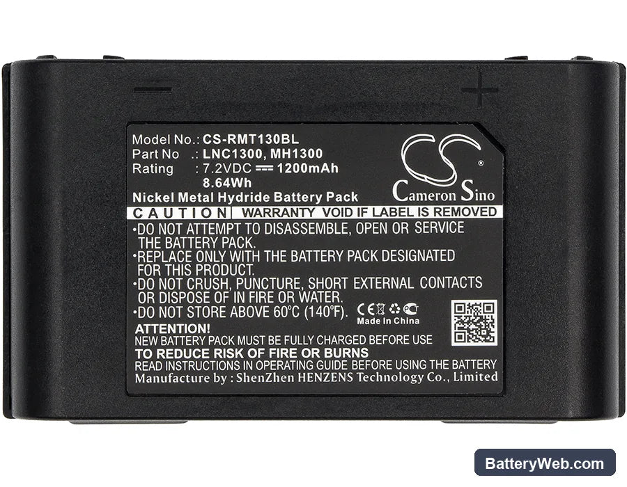 Ravioli MH1300 Replacement Battery, 7.2V, 1200mAh, Ni-MH 3