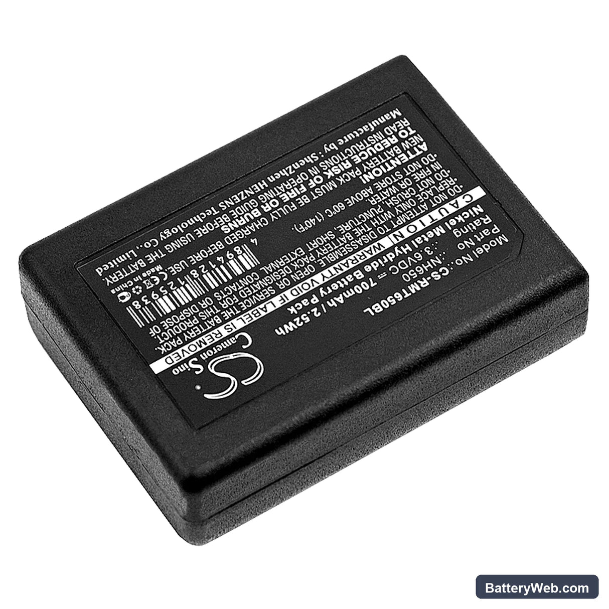 Ravioli Joy Replacement Battery, 3.6V, 700mAh, Ni-MH 2
