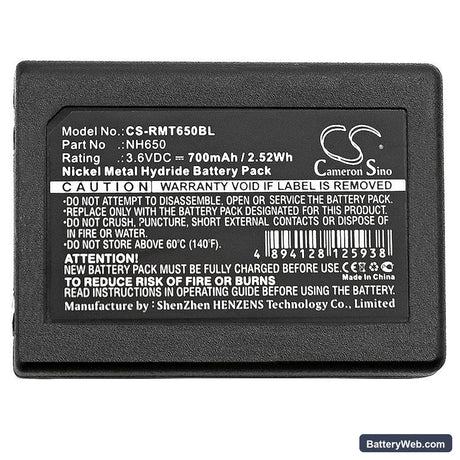 Ravioli Joy Replacement Battery, 3.6V, 700mAh, Ni-MH 3