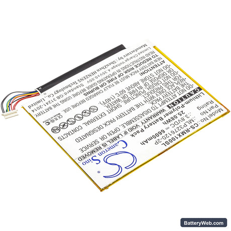 Verizon Ellipsis 10 Replacement Battery, 3.8V, 6600mAh, Li-Polymer 2