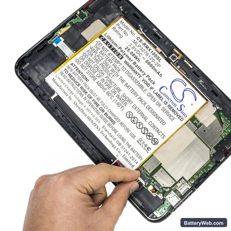 Verizon Ellipsis 10 Replacement Battery, 3.8V, 6600mAh, Li-Polymer 6