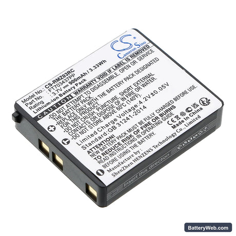 Razer RC03-001201 Replacement Battery, 3.7V, 900mAh, Li-ion 1