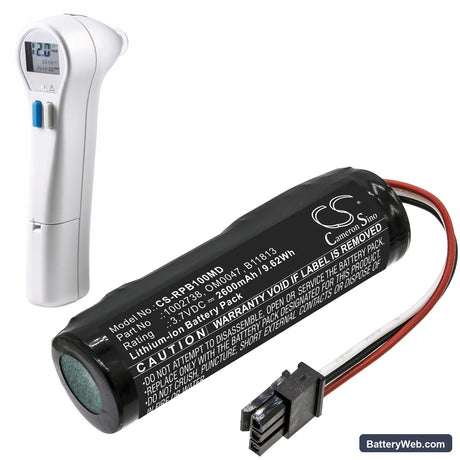 Respironics BiliChek Noninvasive Bilirubin Analyzer Replacement Battery, 3.7V, 2600mAh, Li-ion 6
