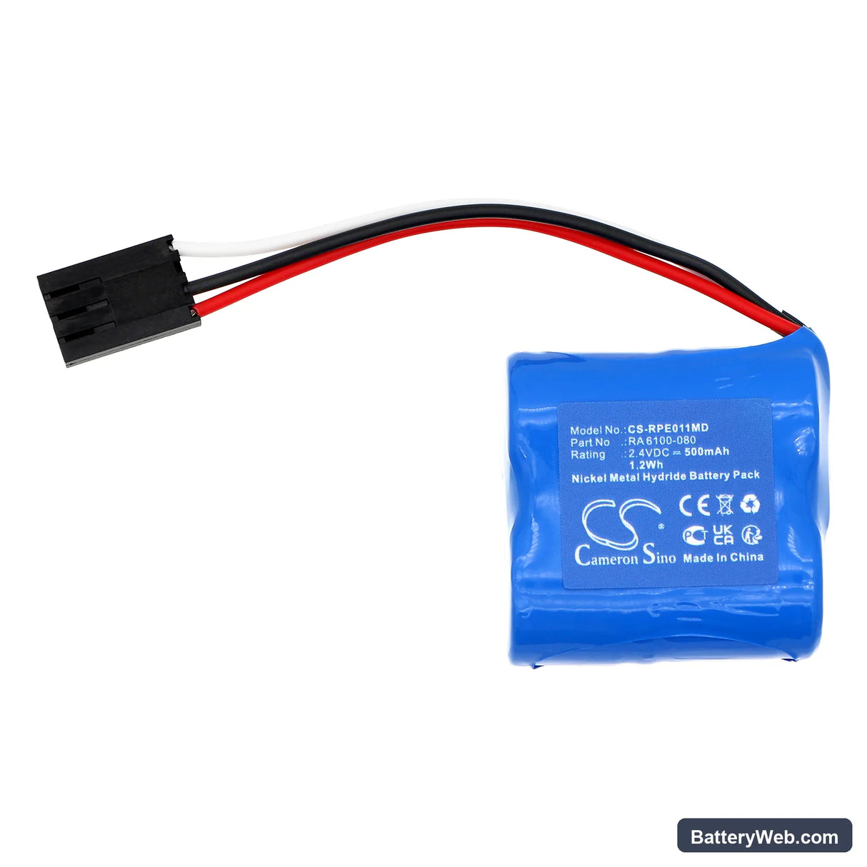 Rainin EDP Plus Replacement Battery, 2.4V, 500mAh, Ni-MH 3