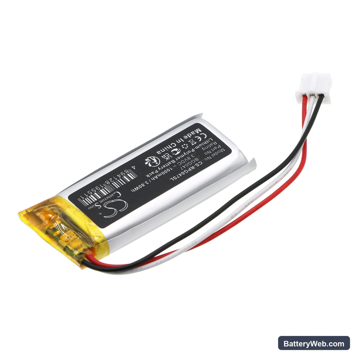 Roku Voice Remote Pro Replacement Battery, 3.8V, 1000mAh, Li-Polymer 2