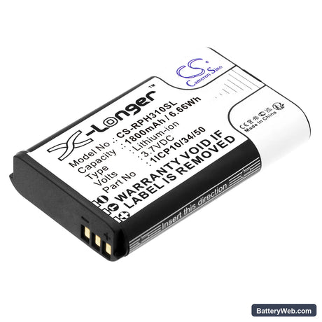 Rotronic HygroPalm HP31 Replacement Battery, 3.7V, 1800mAh, Li-ion 1
