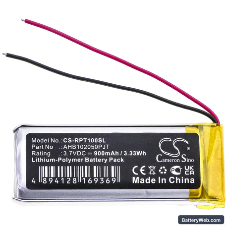 Rapoo Ti100 Replacement Battery, 3.7V, 900mAh, Li-Polymer 3