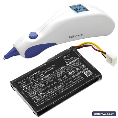 Reichert iPac Replacement Battery, 3.7V, 1150mAh, Li-ion 6