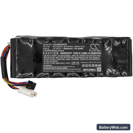 Cub Cadet Lawn Keeper 3000 Replacement Battery, 25.6V, 6000mAh, LiFePO4 3