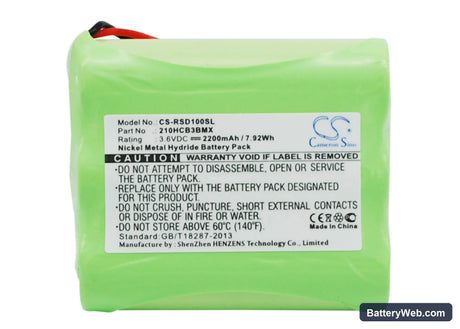Roberts Sports Dab1 Replacement Battery, 3.6V, 2200mAh, Ni-MH 1