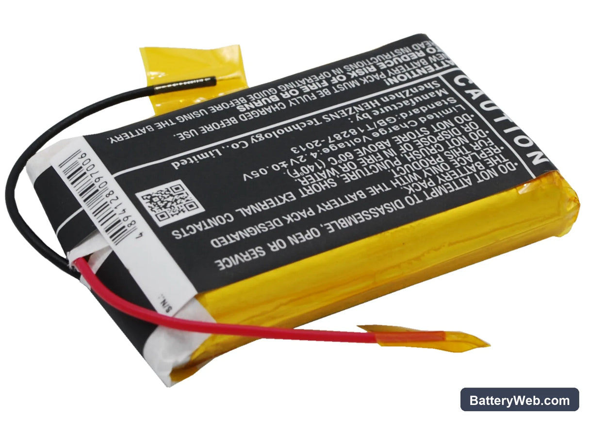 Roberts Sports Dab2 Replacement Battery, 3.7V, 1850mAh, Li-Polymer 4