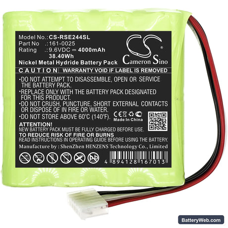 ROSE EPG-0244-2 Replacement Battery, 9.6V, 4000mAh, Ni-MH 3