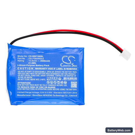 Ratiotec Rapidcount Compact Replacement Battery, 10.8V, 2000mAh, Li-Polymer 3