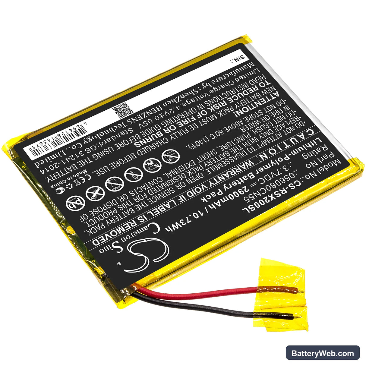 Oregon Scientific Meep Replacement Battery, 3.7V, 2900mAh, Li-Polymer 2