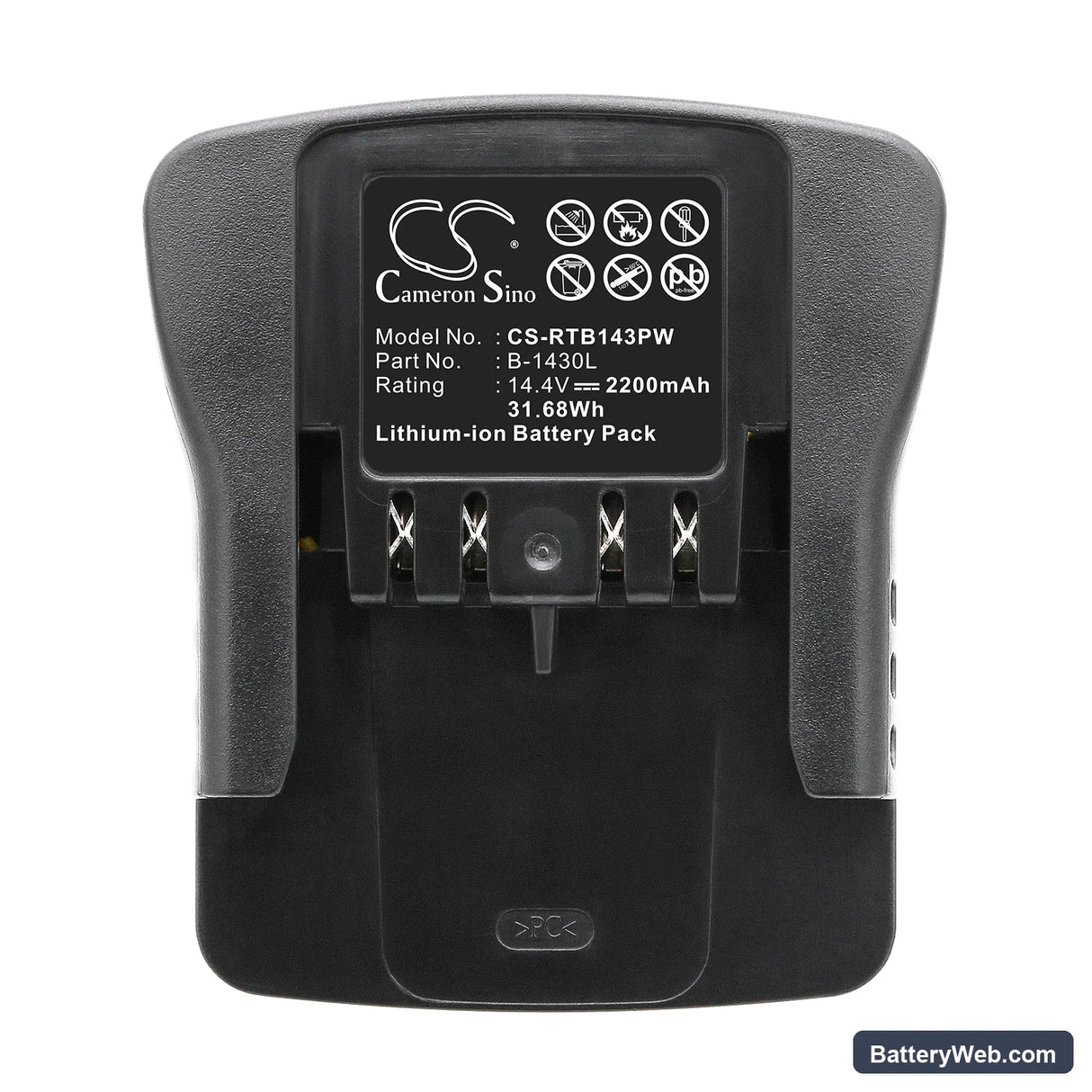 Ryobi BIW-1465 Replacement Battery, 14.4V, 2200mAh, Li-ion 5