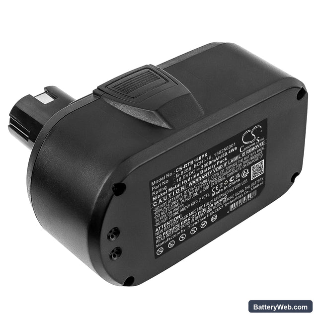 Ryobi CTH1802 Replacement Battery, 18V, 3300mAh, Ni-MH 1