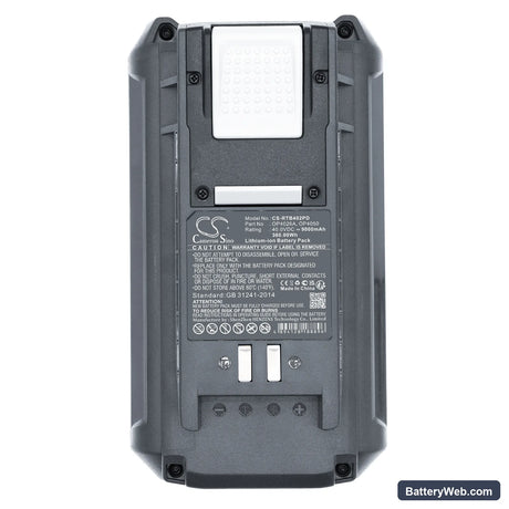 Ryobi RY40210 Replacement Battery, 40V, 9000mAh, Li-ion 5