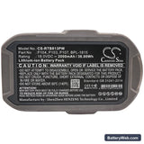 Ryobi ZRP813 Replacement Battery, 18V, 2000mAh, Li-ion 5