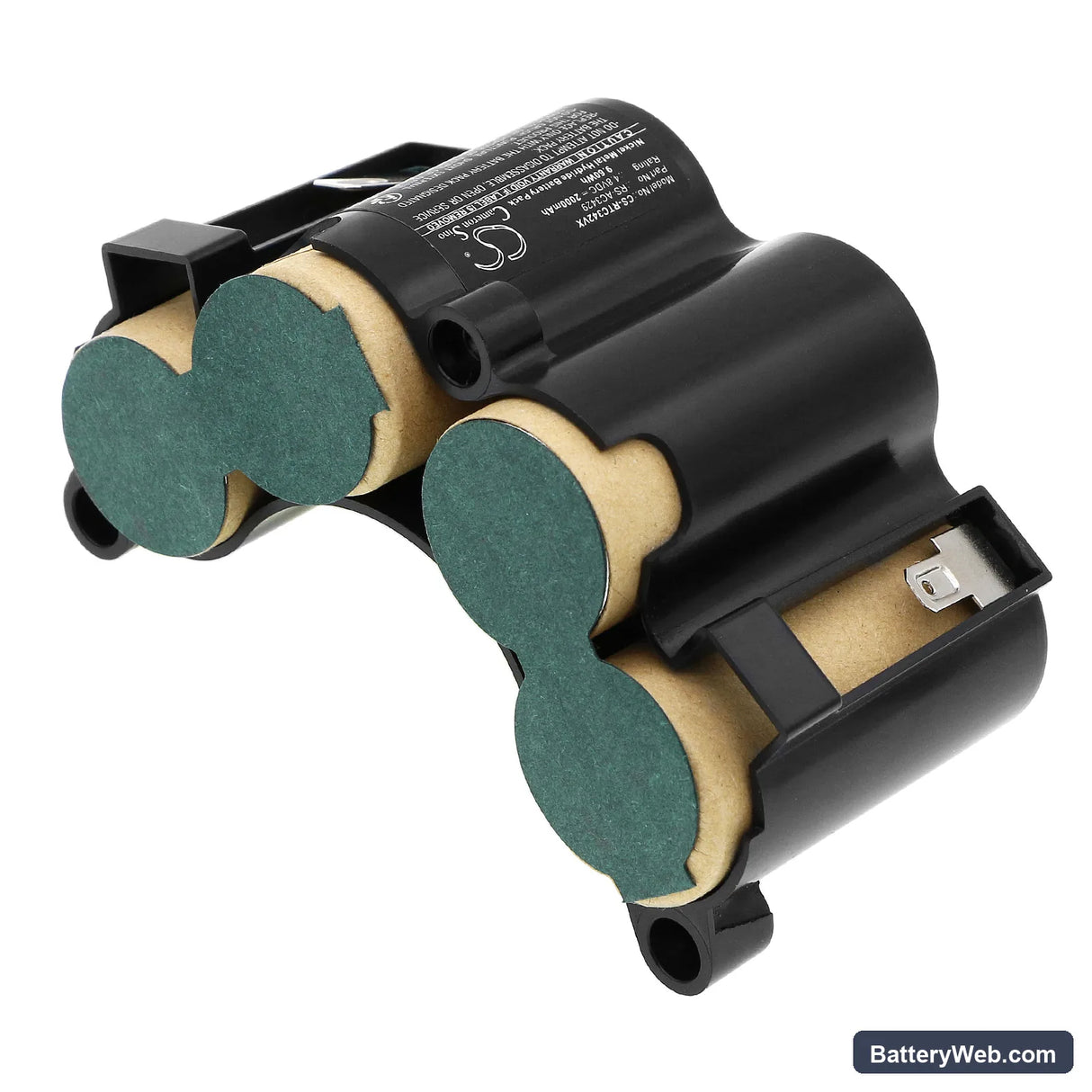 Rowenta Minivac Extenso 4.8V Replacement Battery, 4.8V, 2000mAh, Ni-MH 2