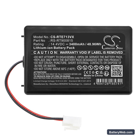 Rowenta Smart Force Extreme RR7126 Replacement Battery, 14.4V, 3400mAh, Li-ion 3