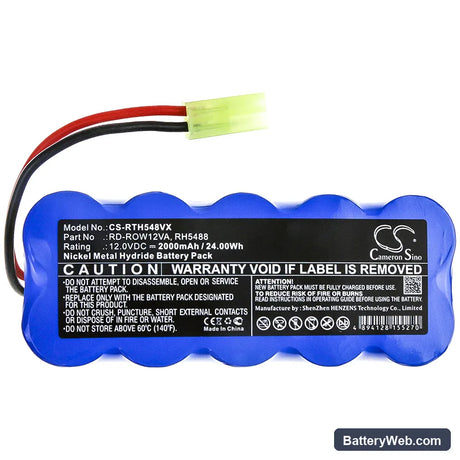 Tefal TY846384/9A0 Replacement Battery, 12V, 2000mAh, Ni-MH 3