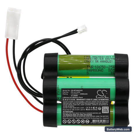 Rowenta AC923501 Replacement Battery, 10.8V, 2500mAh, Li-ion 3