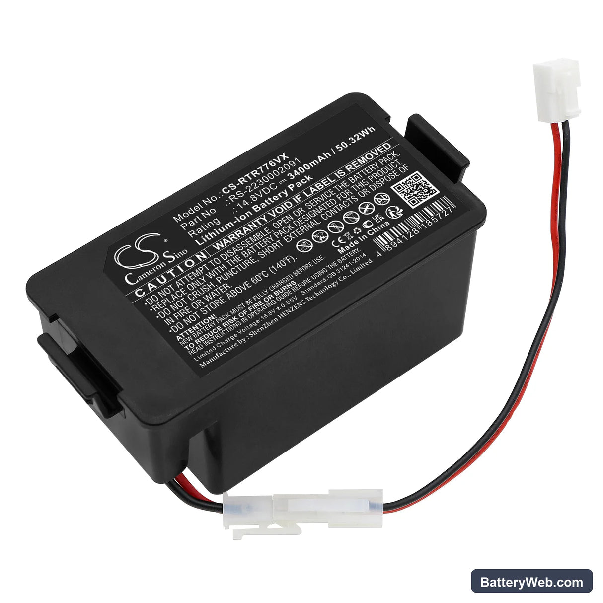 Tefal RG 7765 WH Replacement Battery, 14.8V, 3400mAh, Li-ion 1