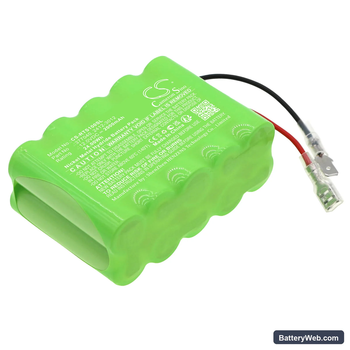 Roto RT2 SF G1 Replacement Battery, 12V, 2000mAh, Ni-MH 1