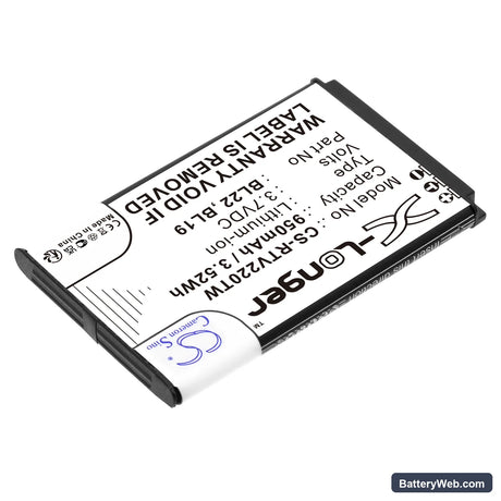 Retevis RT22 Replacement Battery, 3.7V, 950mAh, Li-ion 2