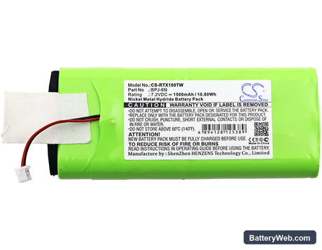 Ritron Jobcom Replacement Battery, 7.2V, 1500mAh, Ni-MH 3