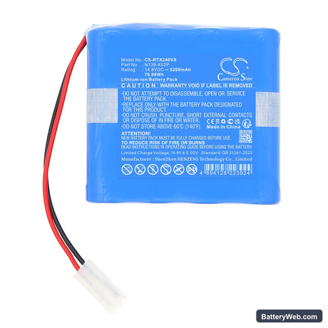 Rowenta RR9695WH Replacement Battery, 14.8V, 5200mAh, Li-ion 3