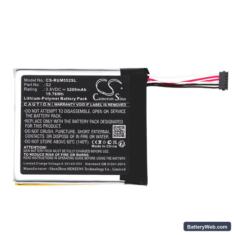 Ring 5UM5E5 Replacement Battery, 3.8V, 5200mAh, Li-Polymer 3