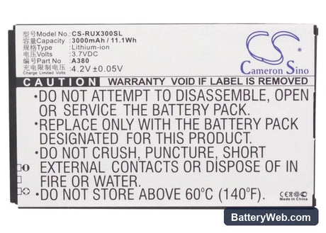 RUNBO X3 Replacement Battery, 3.7V, 3000mAh, Li-ion 5