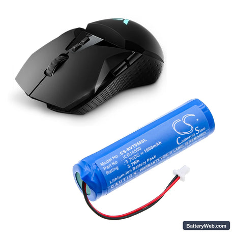 Rapoo VT950 Replacement Battery, 3.7V, 1000mAh, Li-ion 6