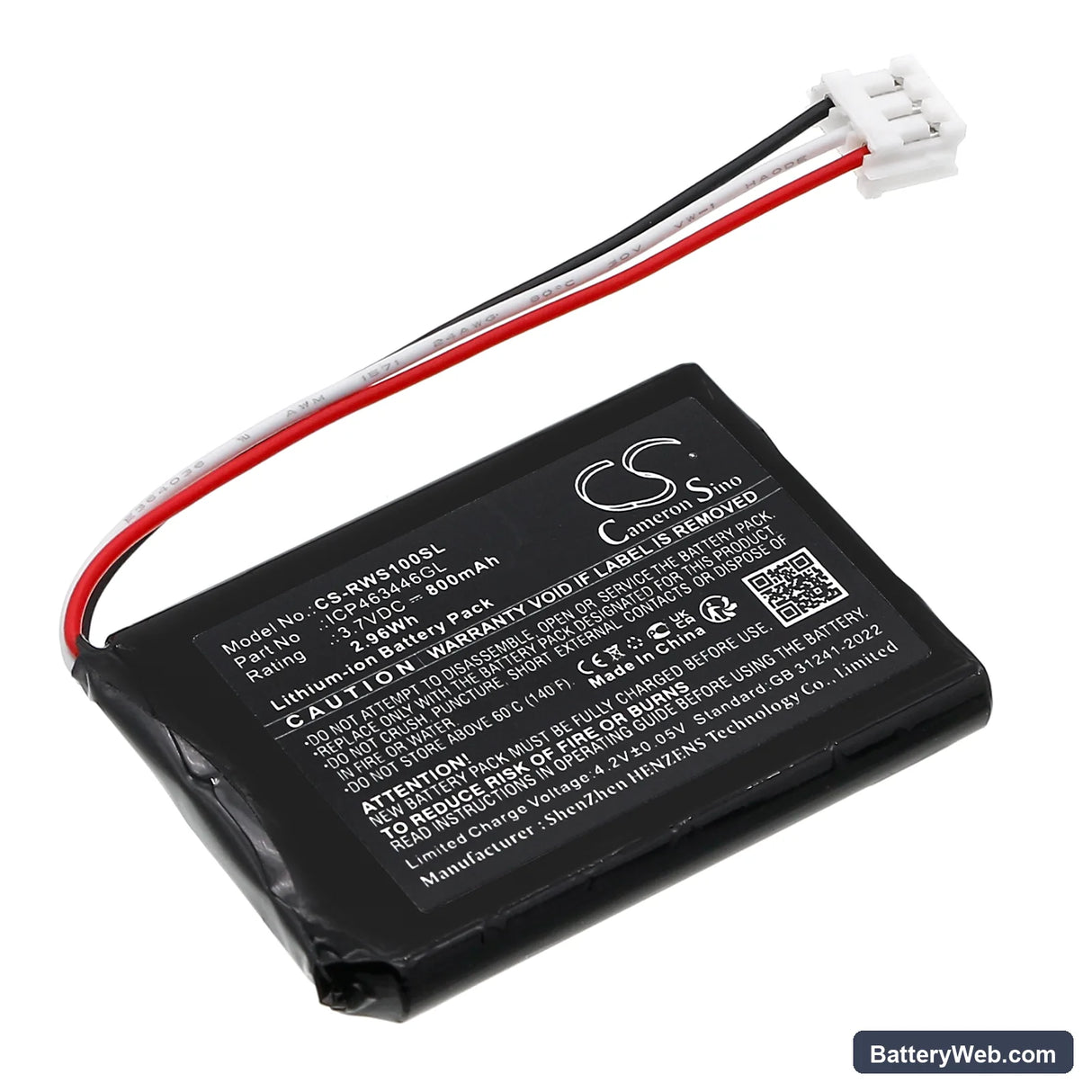 Red Witch Seven Sisters Replacement Battery, 3.7V, 800mAh, Li-ion 1