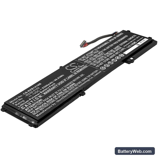Razer Blade 14 2015 Replacement Battery, 11.1V, 6300mAh, Li-Polymer 1