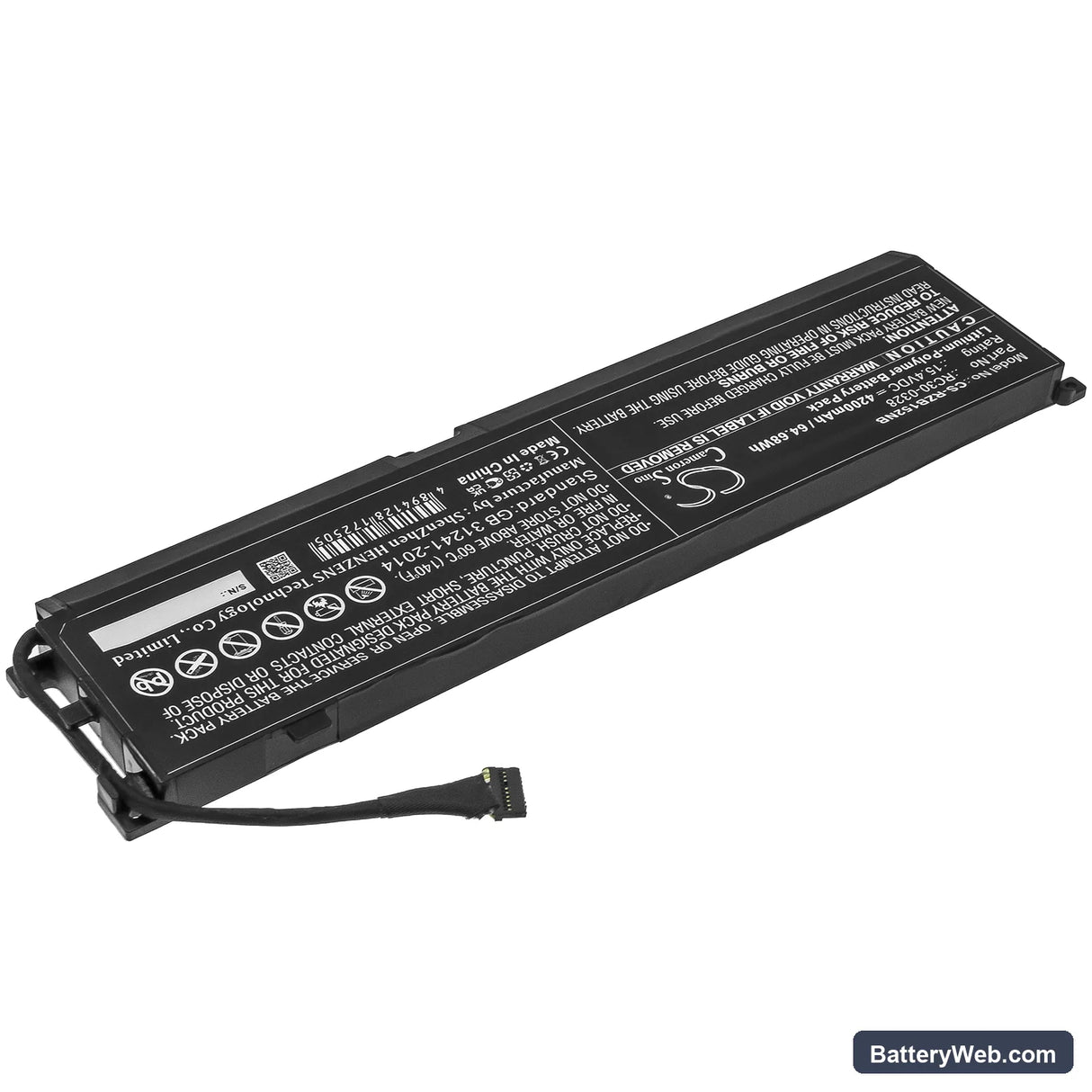 Razer Blade 15 2020 Replacement Battery, 15.4V, 4200mAh, Li-Polymer 2