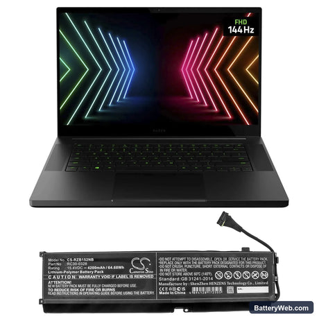 Razer Blade 15 2020 Replacement Battery, 15.4V, 4200mAh, Li-Polymer 5
