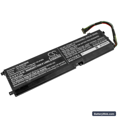 Razer Blade 15 Base Replacement Battery, 15.4V, 4150mAh, Li-Polymer 1