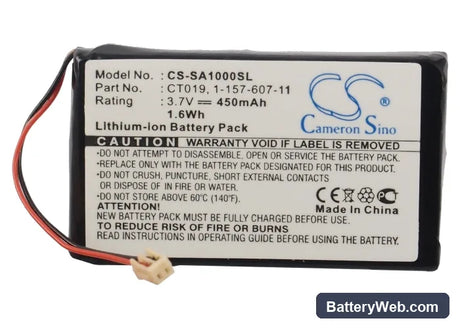 Sony NW-A1000 Replacement Battery, 3.7V, 450mAh, Li-ion 5