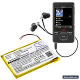 Sony NWZ-A720 Replacement Battery, 3.7V, 650mAh, Li-Polymer 6