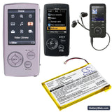 Sony NWZ-A801 Replacement Battery, 3.7V, 650mAh, Li-Polymer 6