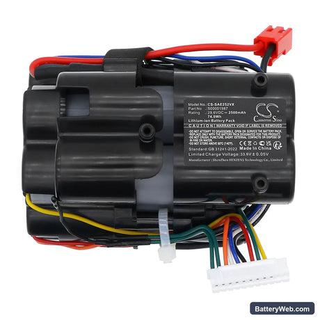 Solac AE2529 Replacement Battery, 29.6V, 2500mAh, Li-ion 5