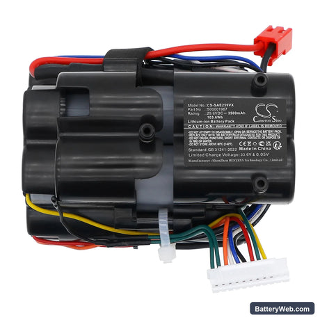 Solac AE2529 Replacement Battery, 29.6V, 3500mAh, Li-ion 5